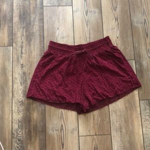 Faux suede shorts